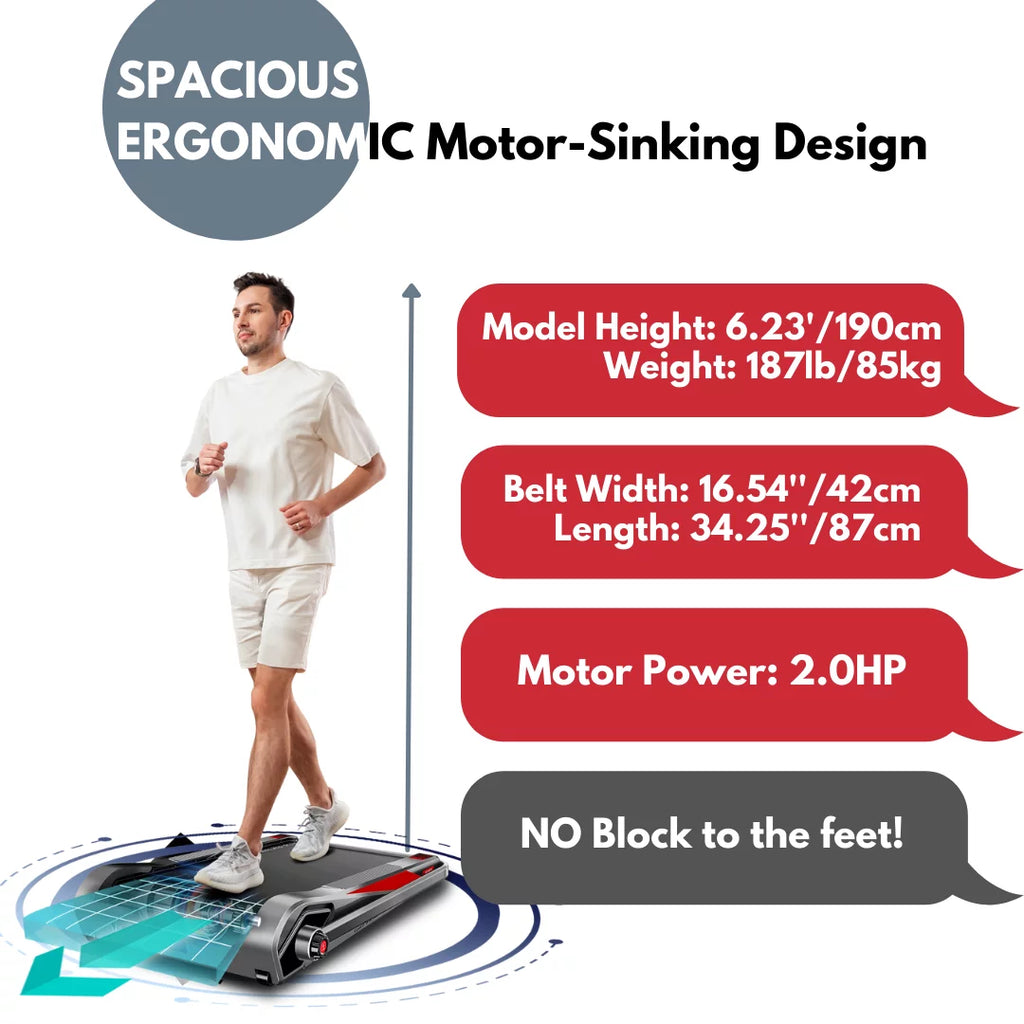 Motorized Folding Walking Treadmill with Handrails I3136