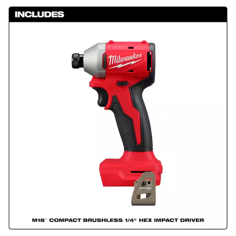 18V Brushless Cordless 1/4 in. Compact Impact Driver I9888