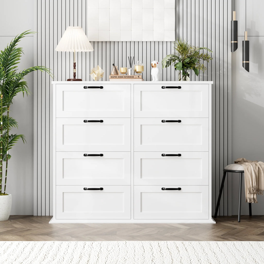 White 8 Drawer Wood Dresser F475