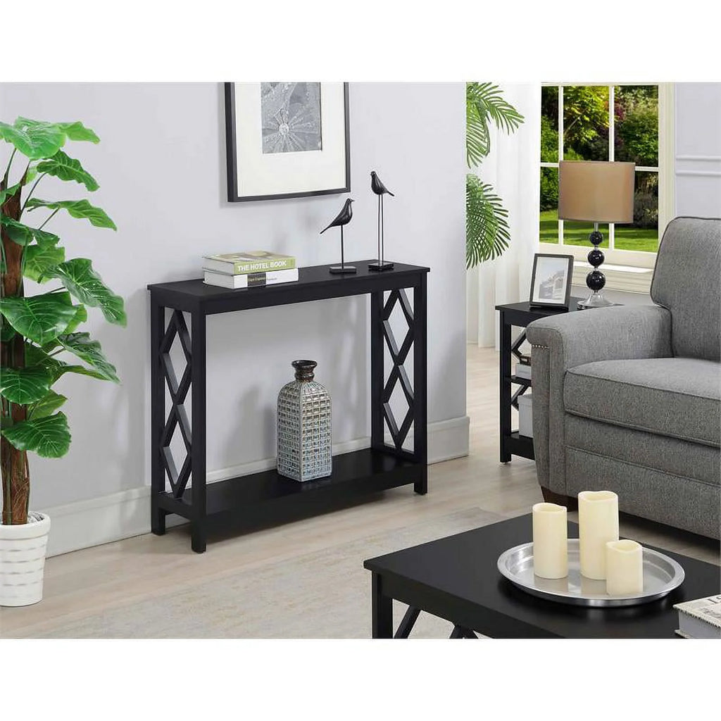 Black Wood Console Table O64777