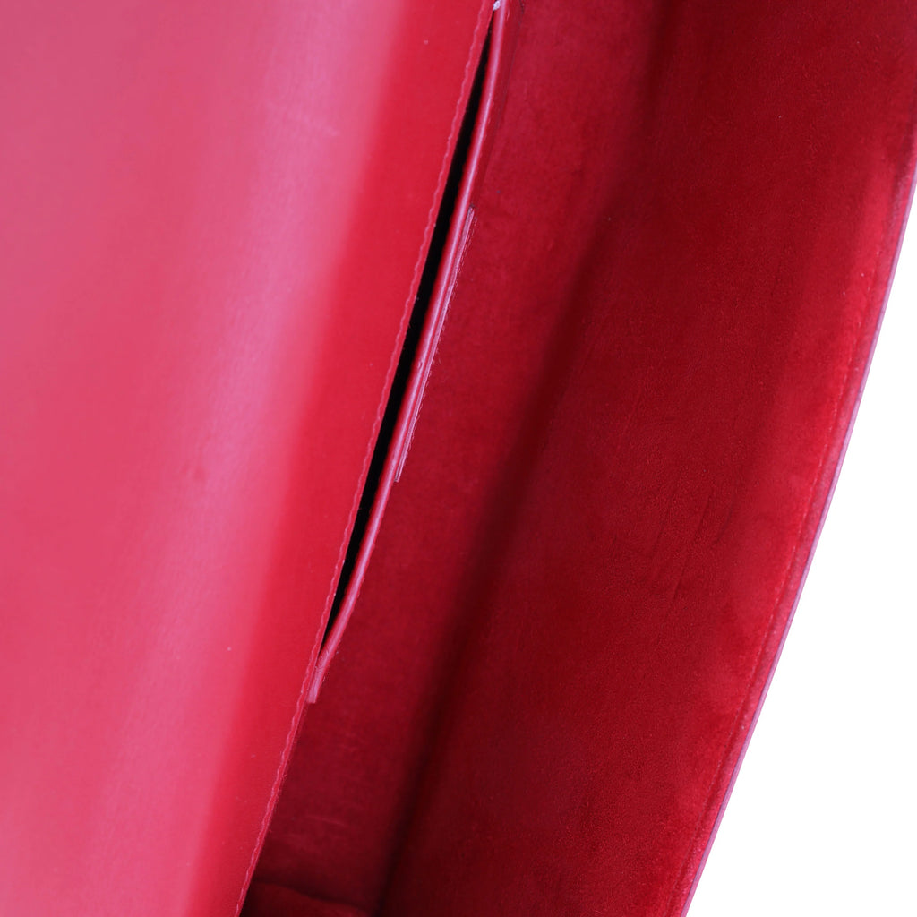 Red Smooth Calfskin Clutch A349547