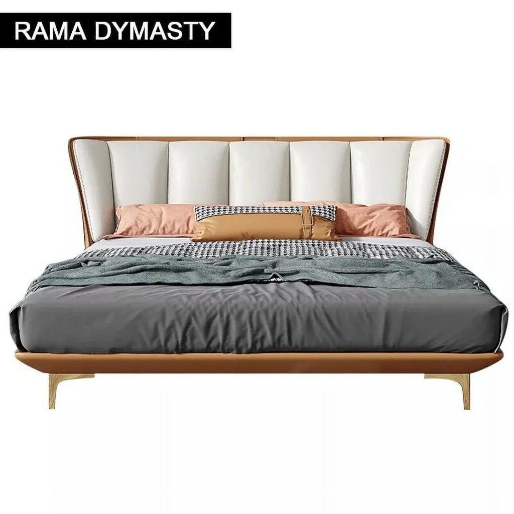 Genuine Leather King Queen Size Bed O412
