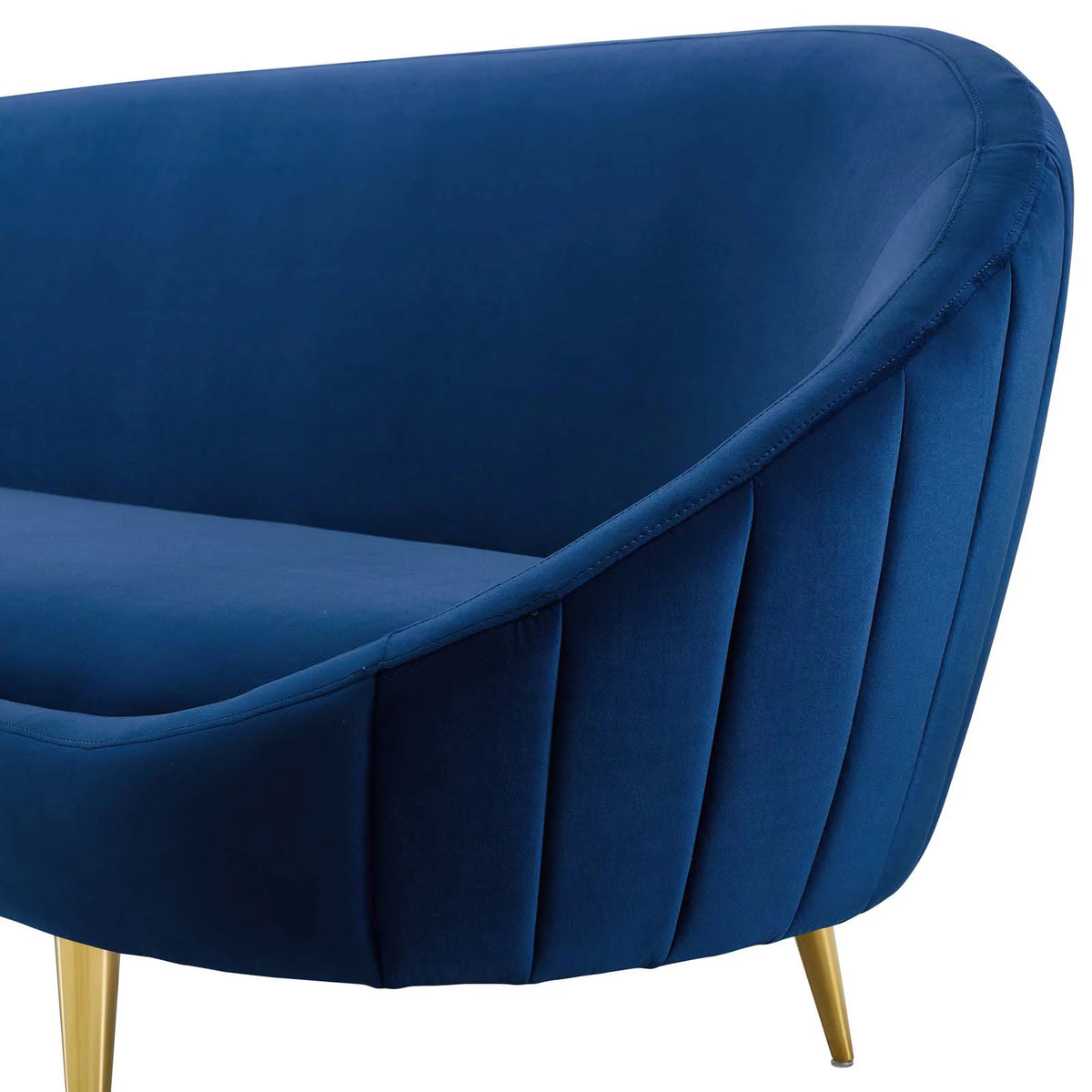 Navy Blue Velvet Sofa B574528
