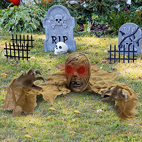 Halloween Outdoor Decoration with Light-up Eyes and Creepy Sound C653