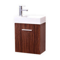 18 in. Wall Mount Walnut Bathroom Vanity M3953