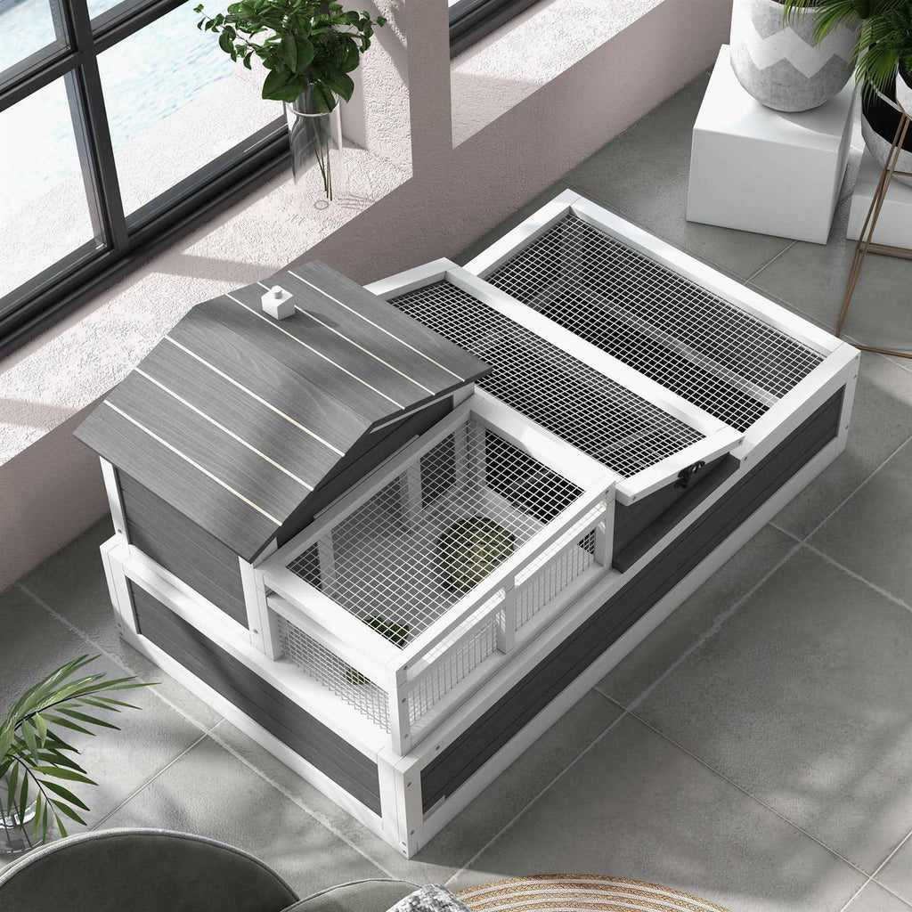 3-Room 2 Stories Wooden Tortoise Enclosure B746334