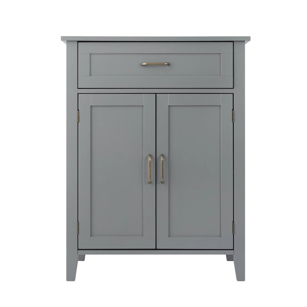Gray Wooden Floor Storage Cabinet U452