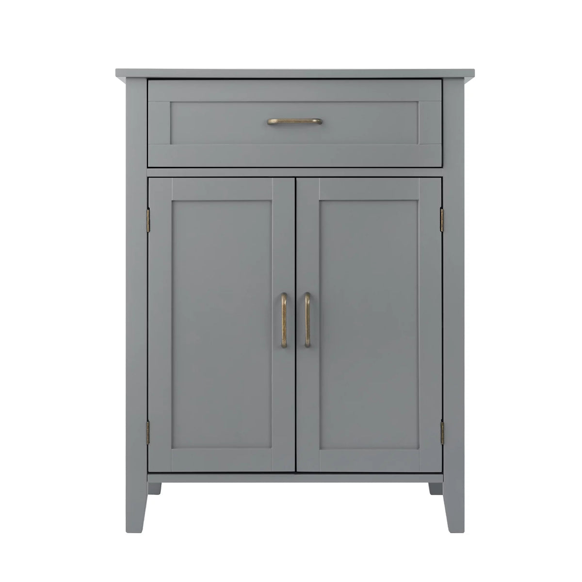Gray Wooden Floor Storage Cabinet U452