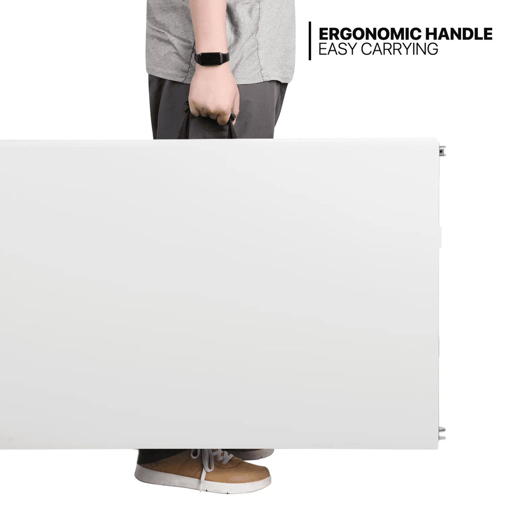 5 Pack 8Ft White Folding Plastic Utility Table Q447659