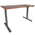 Adjustable Sit/Stand Desk 30" x 60" Cherry Finish Black Frame J445