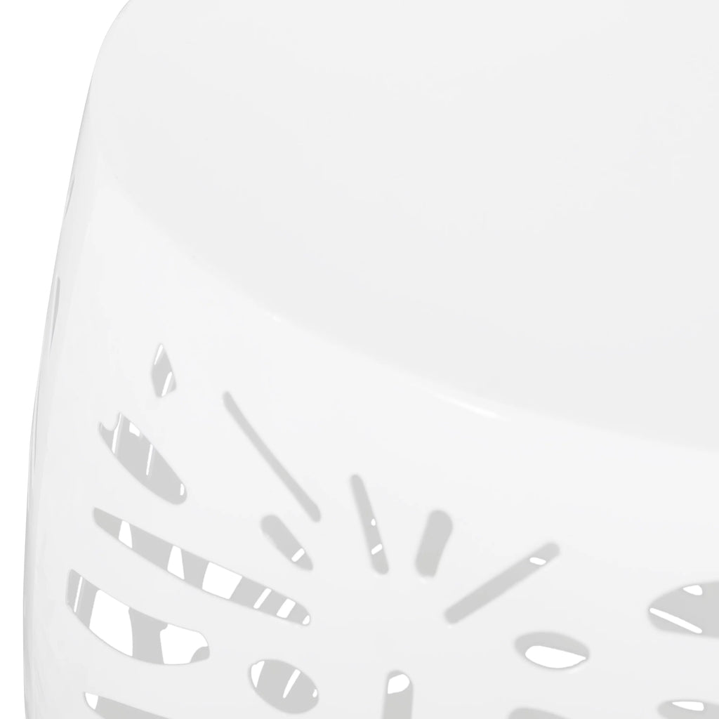 White Metal Side Tables, Set of 2 O3569