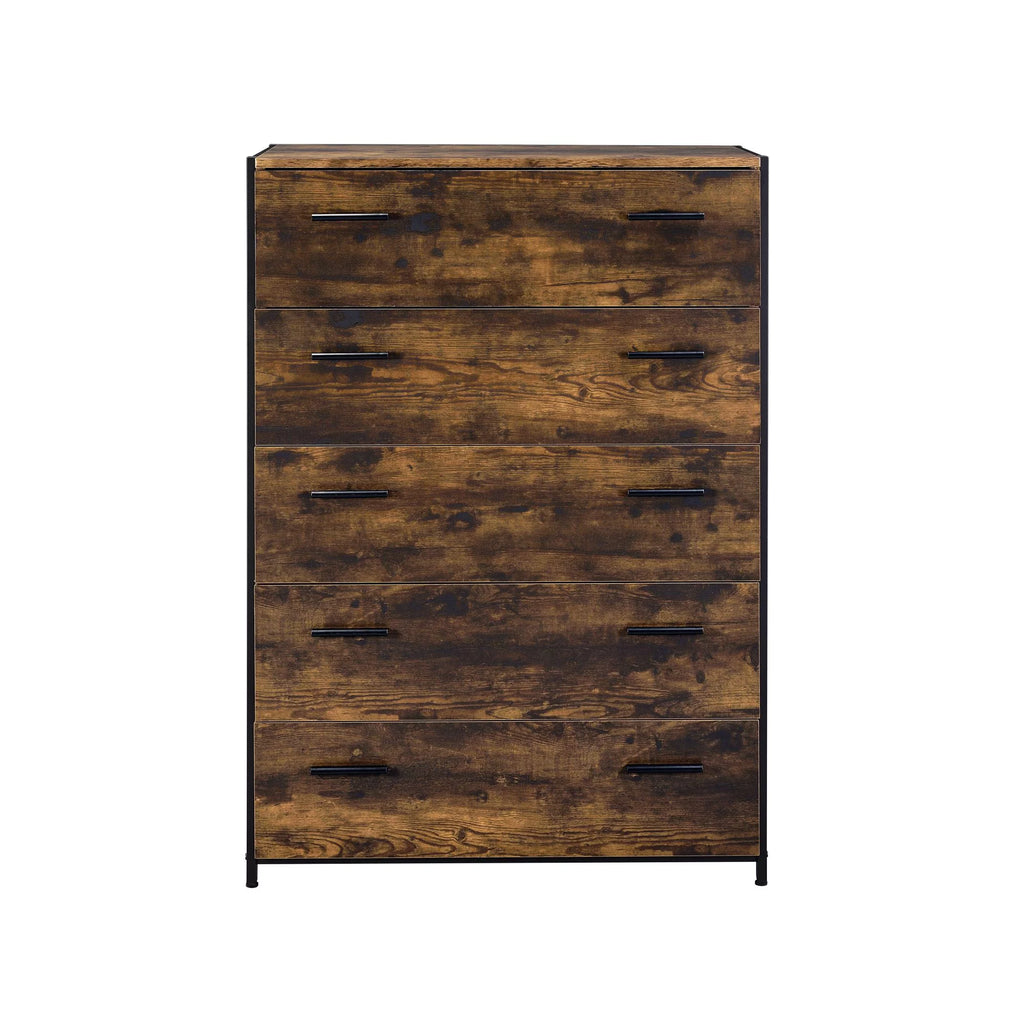 Rustic Oak Black Chest Z638891