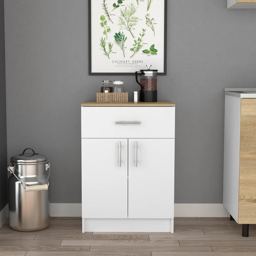 White Light Oak Cabinet Pantry V59036