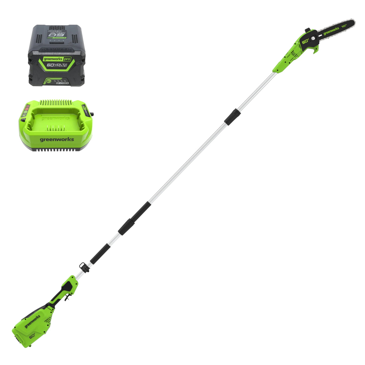 60V 10 Pole Saw with 2.0 Ah Battery & 3 Amp Charger V541