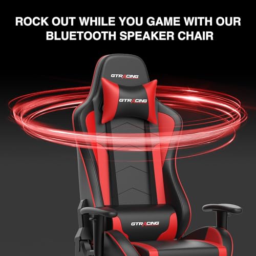 Gaming Chair with Footrest Speakers Bluetooth Ergonomic A99400