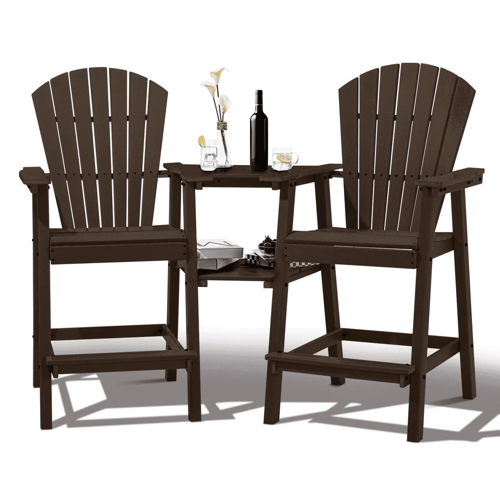 Tall Grey Adirondack Chairs Set of 2 Q4935
