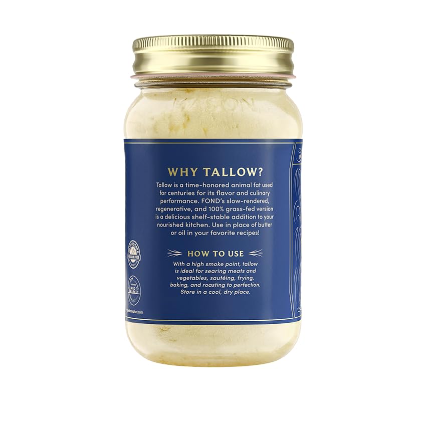 Grass-fed Beef Tallow 14 Ounce Pack of 4 O4523