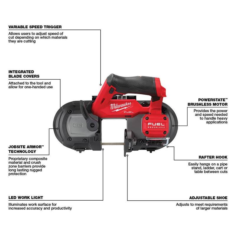 12-Volt Lithium-Ion Cordless Compact Band Saw, Oscillating Multi-Tool and 3 in. Cut Off Saw J561