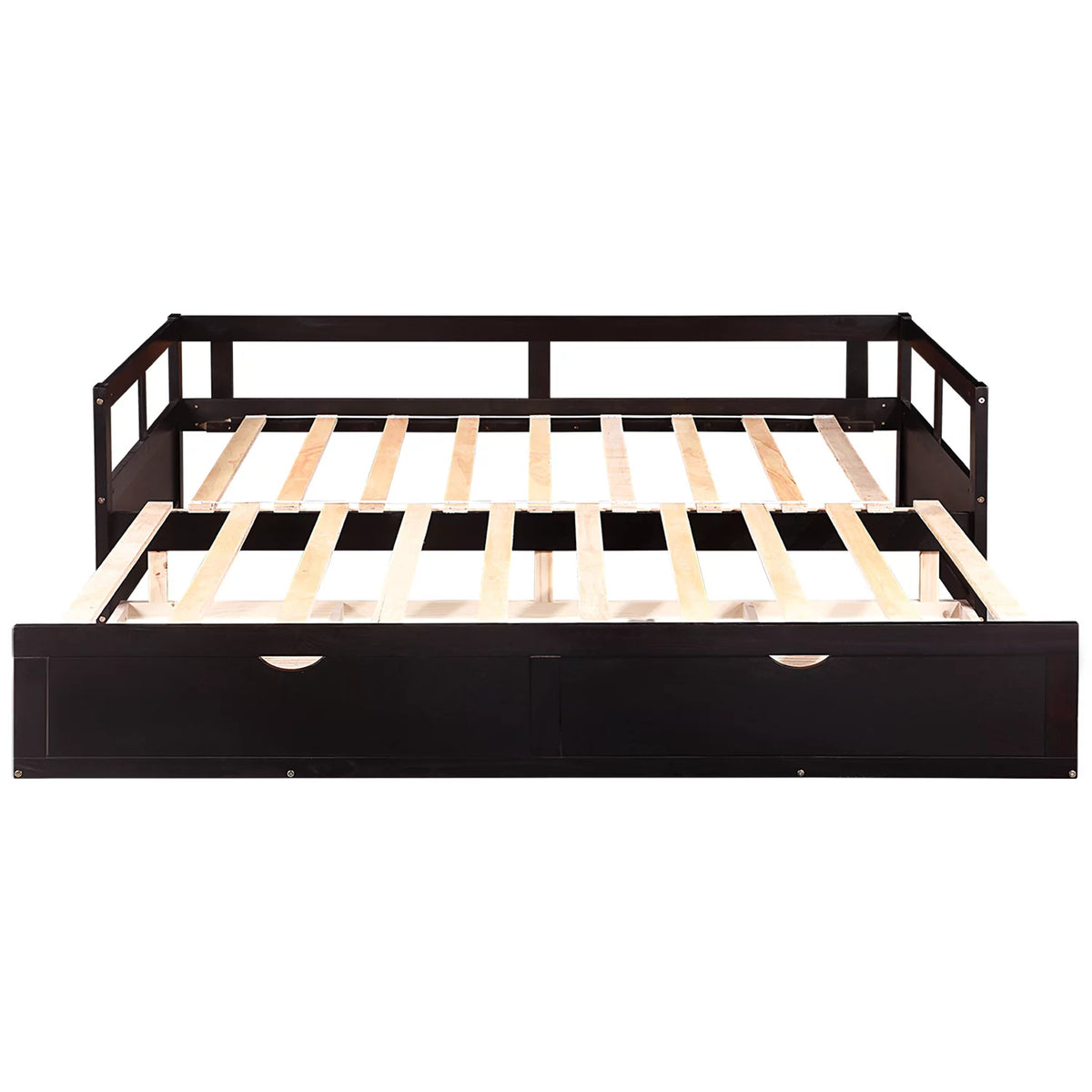 Wooden Daybed with Trundle Bed and Two Storage Drawers W24699
