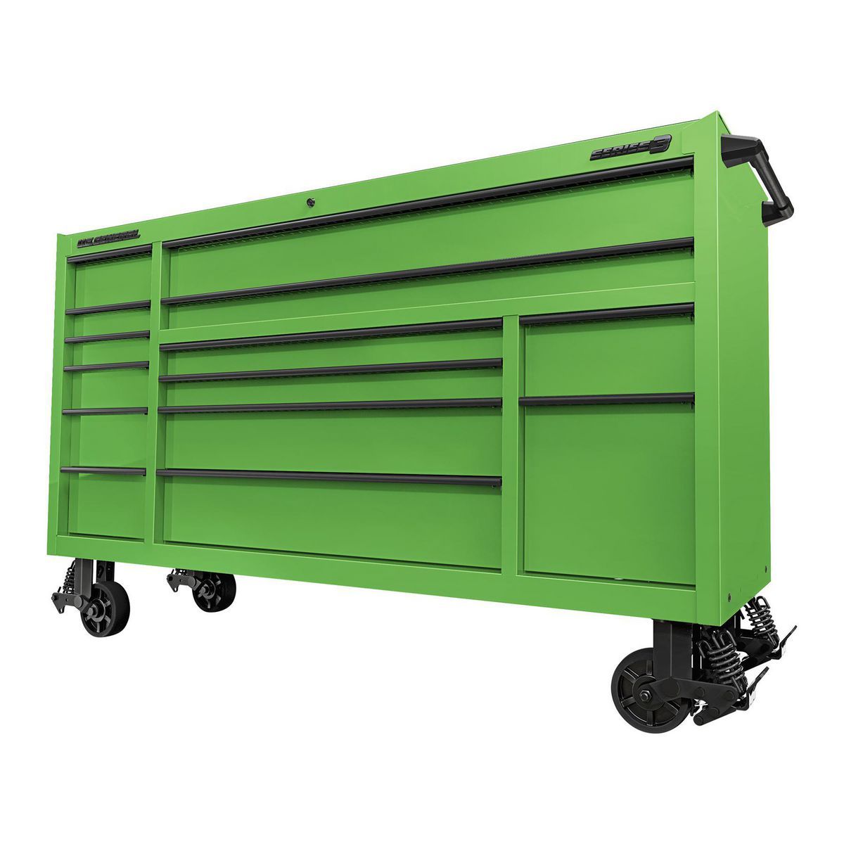 72 in. x 22 in. Slate Gray Triple-Bank Roll Cab B76634