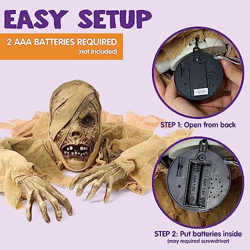 Halloween Outdoor Decoration with Light-up Eyes and Creepy Sound C653