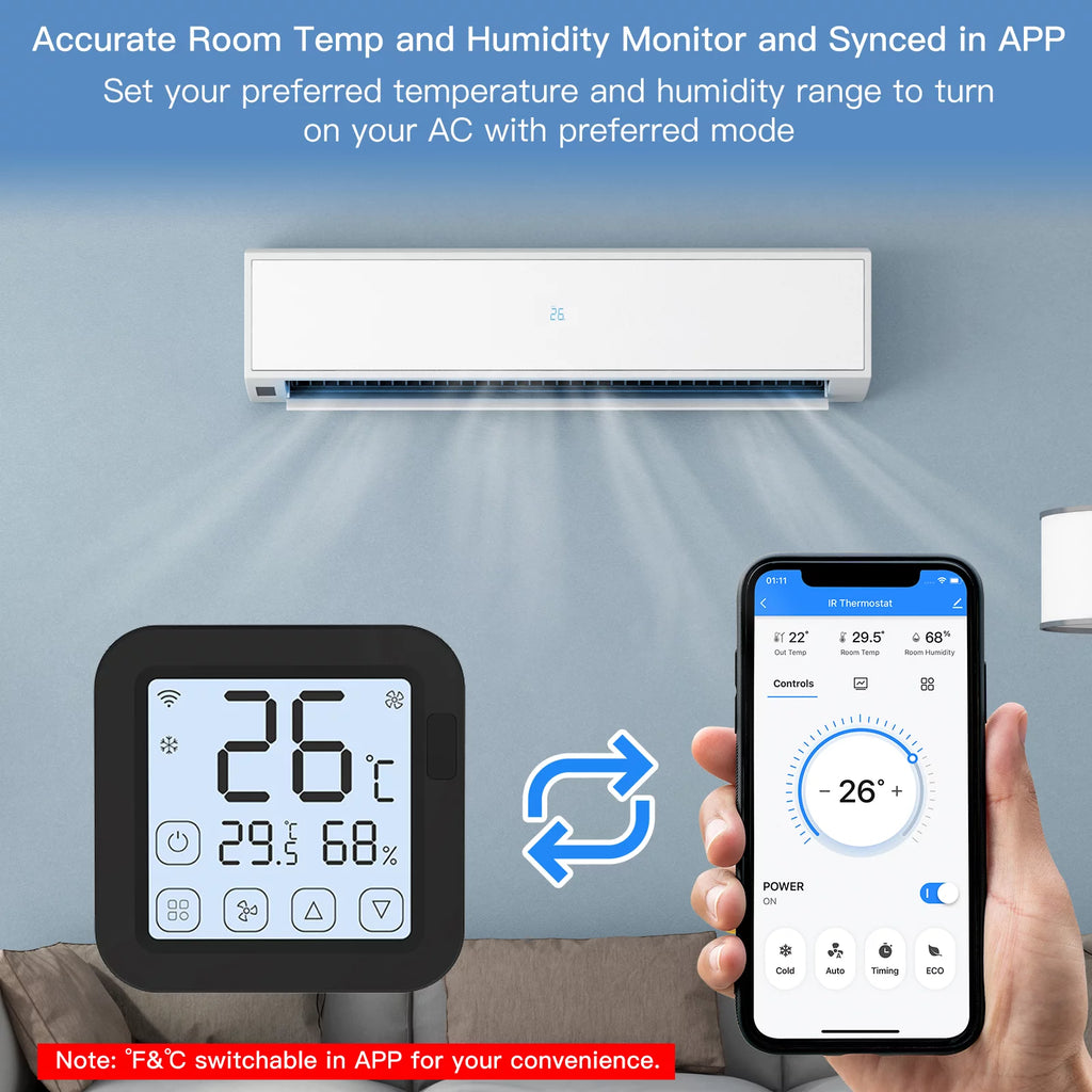 Wifi IR Air Conditioner Controller with LCD Display F1787