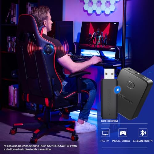 Gaming Chair with Footrest Speakers Bluetooth Ergonomic A99400