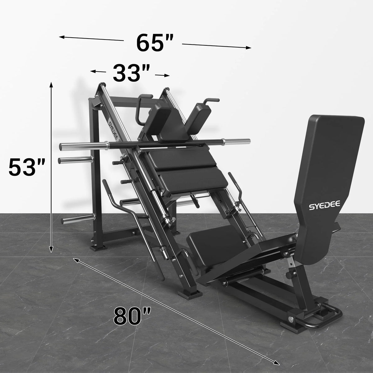 Leg Press Hack Squat Machine with Weight Storage U191325