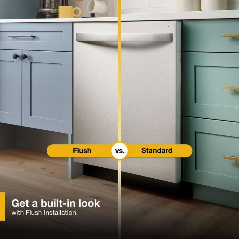White Built-In Dishwasher with 3rd Rack O460