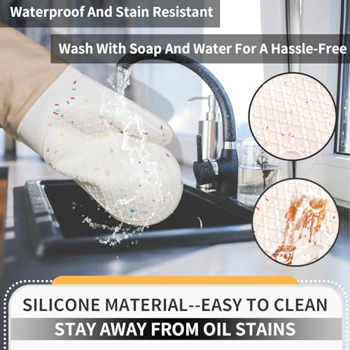 Silicone Oven Mitts, BPA-Free, 4 Pieces M736155