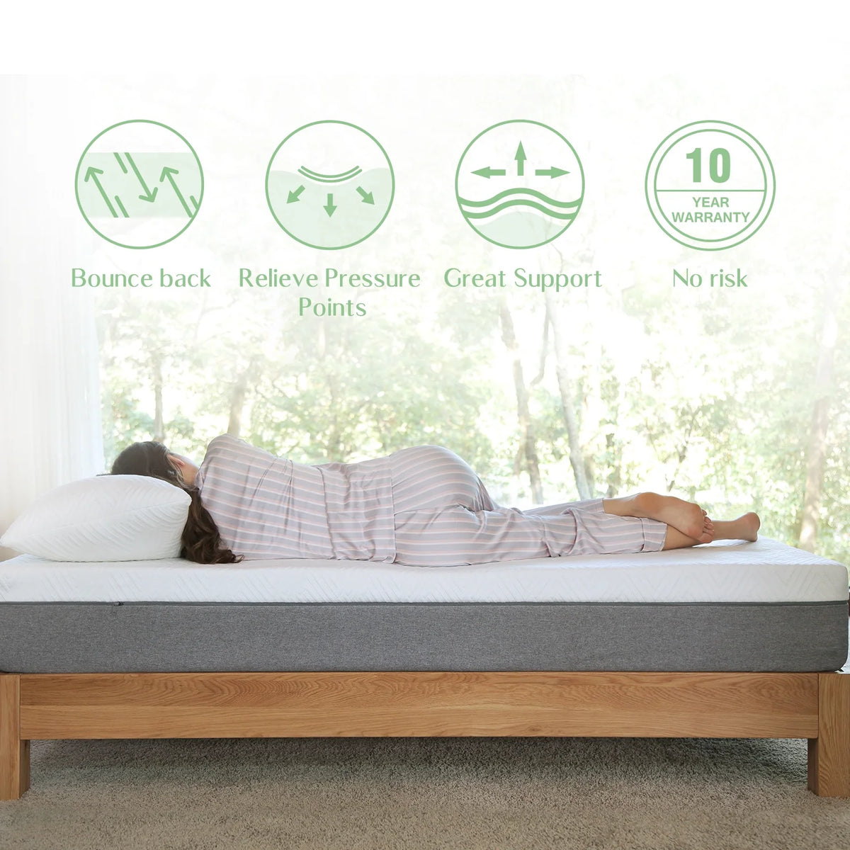 Queen 10 inch Memory Foam Mattress N97589