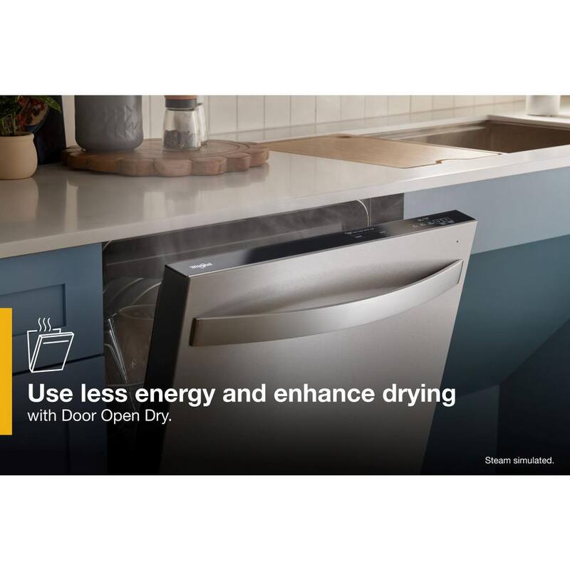 White Built-In Dishwasher with 3rd Rack O460