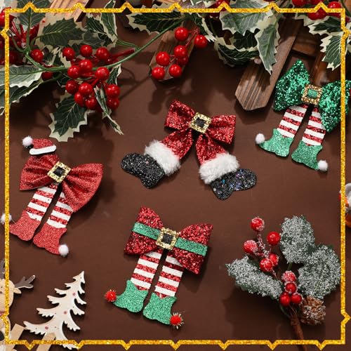 4 Pack Christmas Hair Clips G2025