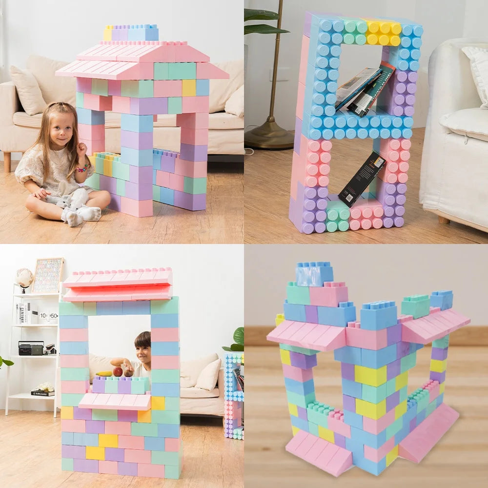 Jumbo Building Blocks 86pcs with Wheels S101