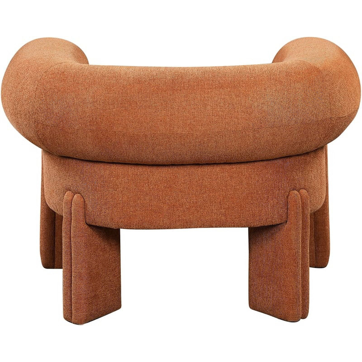Cognac Fabric Accent Chair O83214