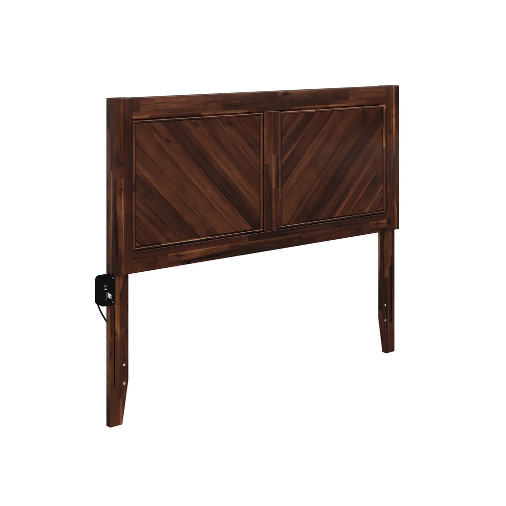 Solid Wood Headboard with Attachable Charger M496