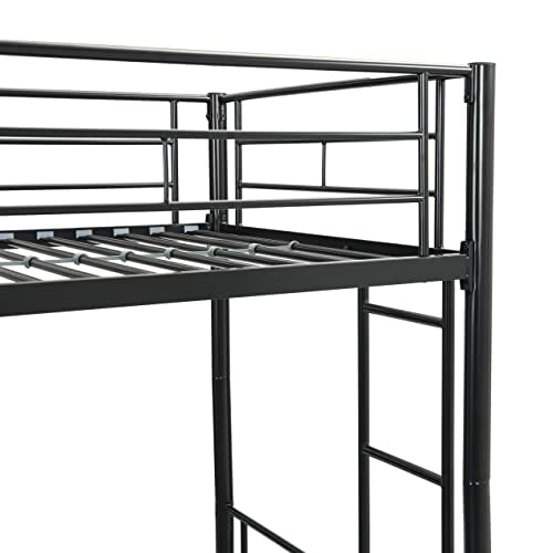Twin Over Twin Metal Bunk Bed with Trundle D222153