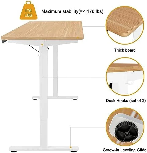 Height Adjustable Electric Standing Desk with Memory Controller 48" x 24" P250