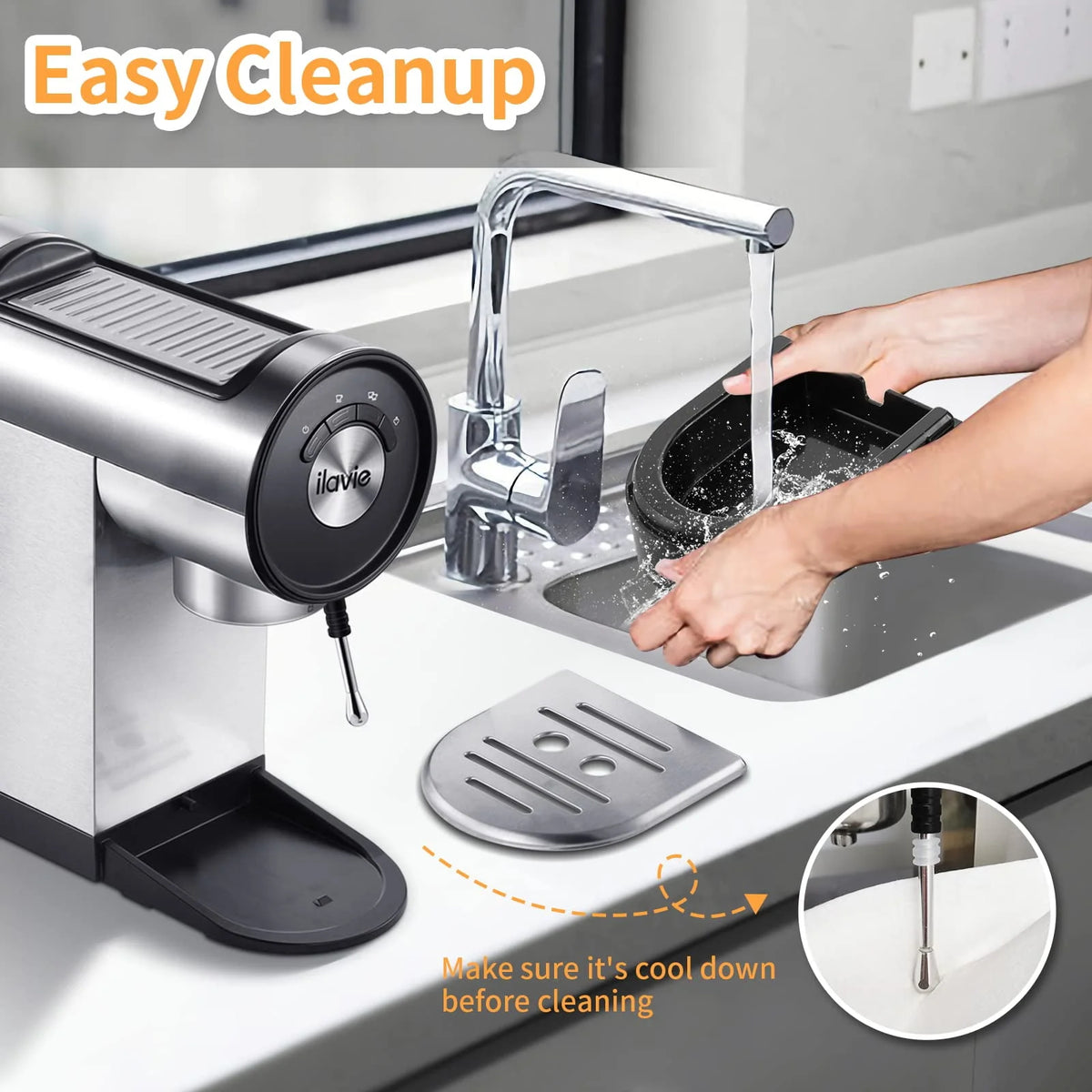 20 Bar Espresso Machine with Milk Frother Steam Wand R365