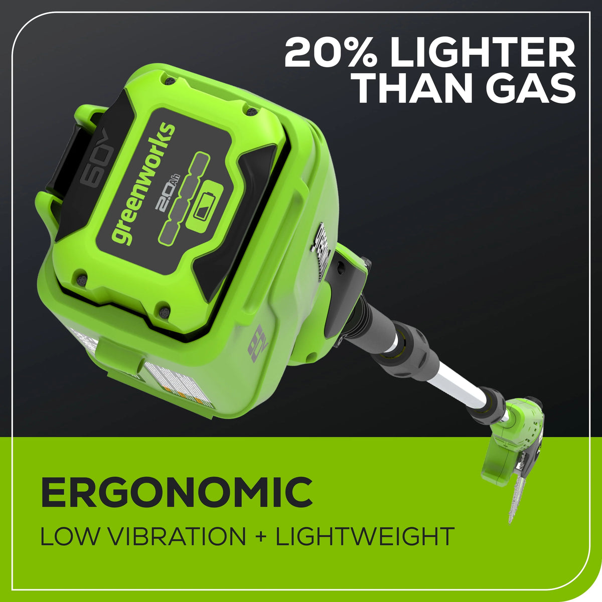 60V 10 Pole Saw with 2.0 Ah Battery & 3 Amp Charger V541