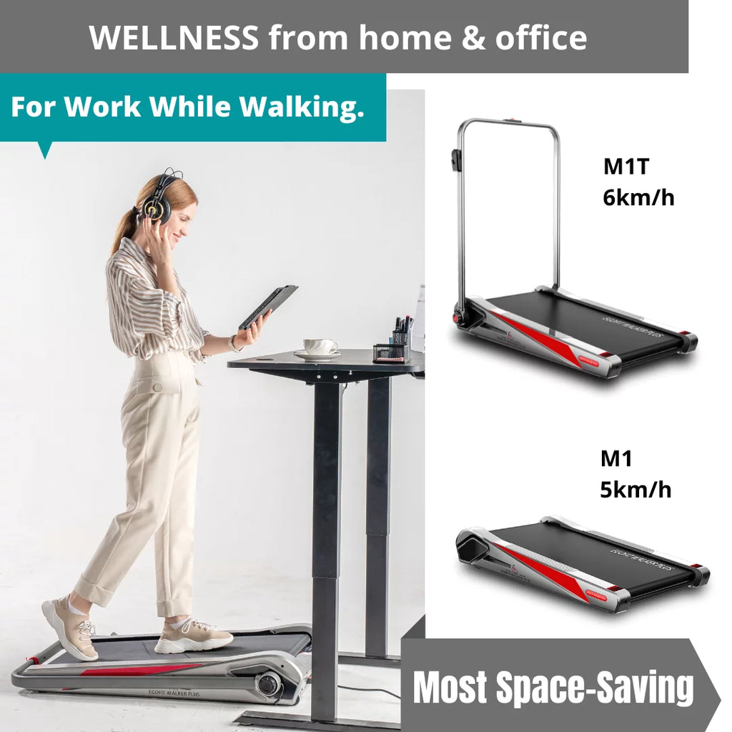 Motorized Folding Walking Treadmill with Handrails I3136