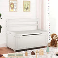 White Rubber Wood Toy Box Z81086