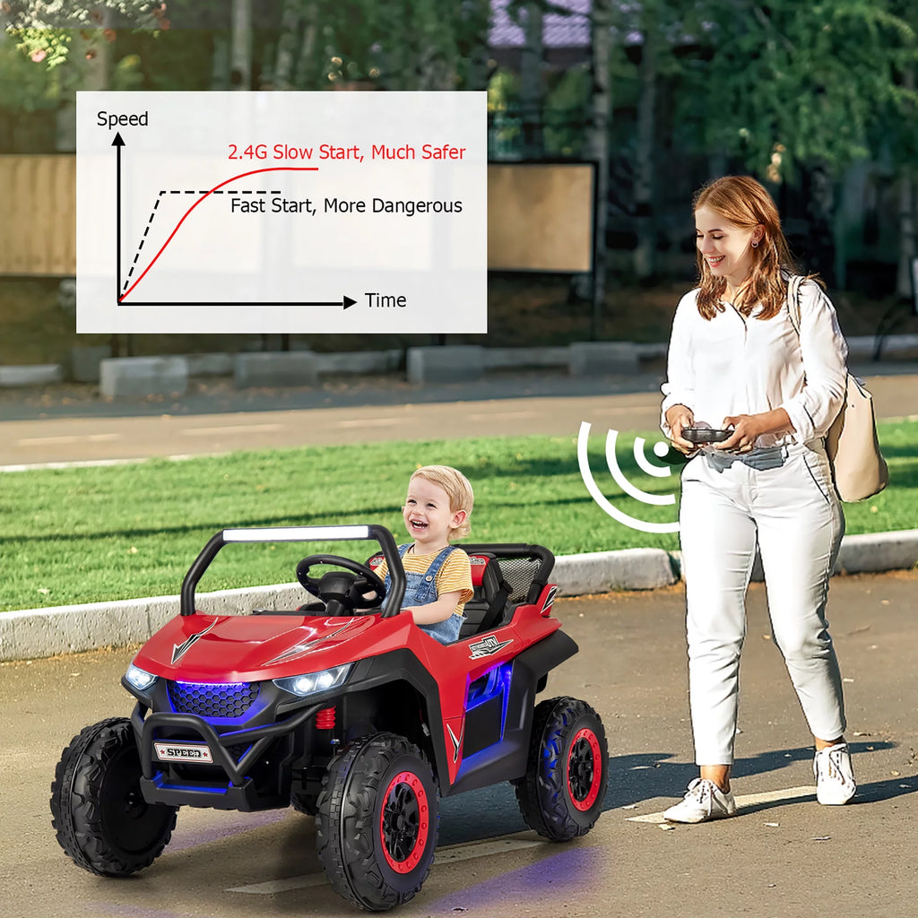 12V 2-Seater Kids Ride On UTV Electric Vehicle Pink G79891