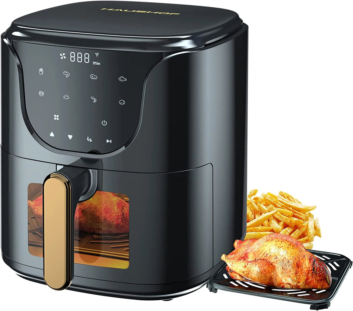 5.8QT Digital Air Fryer with Nonstick Tray, Black K6230