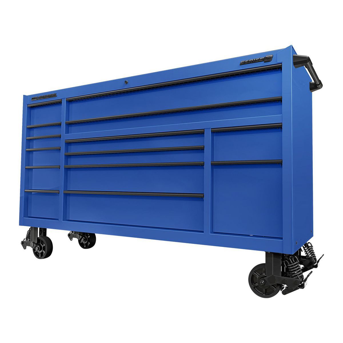 72 in. x 22 in. Slate Gray Triple-Bank Roll Cab B76634