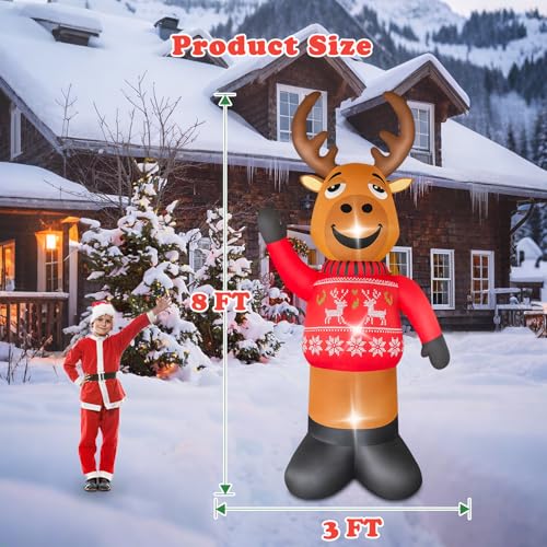 5 FT Christmas Inflatable Snowman Outdoor Decoration with LEDs K4157