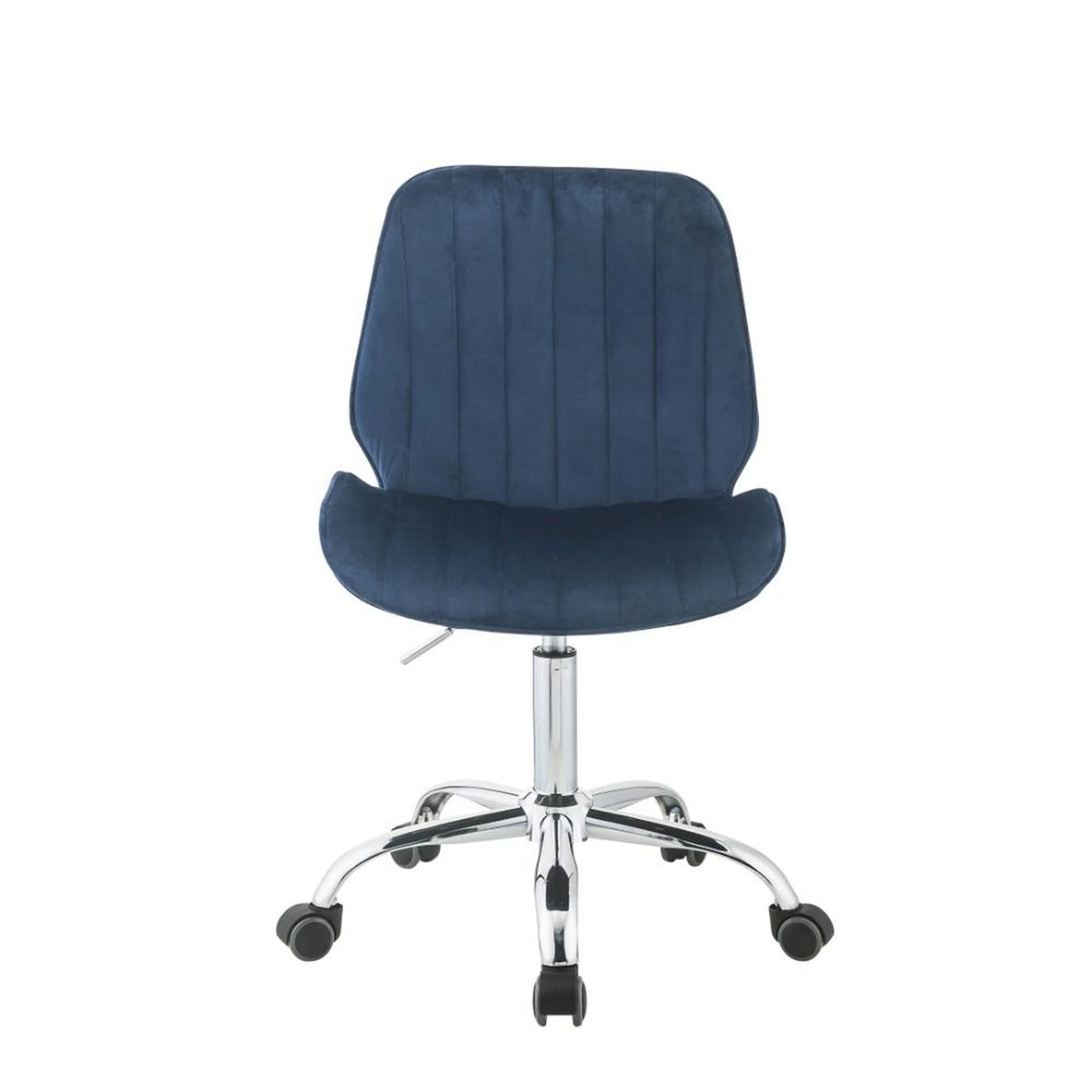 Twilight Blue Velvet Chrome Office Chair N6134