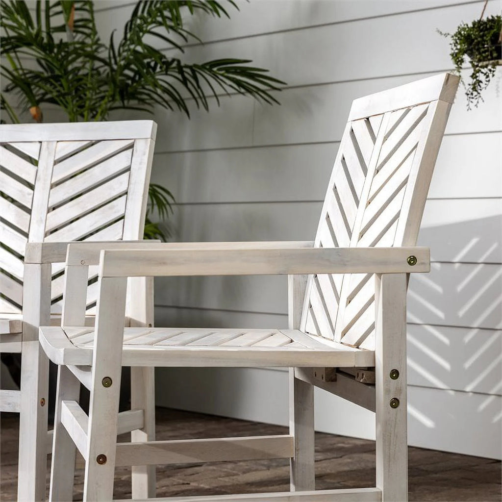 Solid Wood Patio Chair Set of 2 C81842