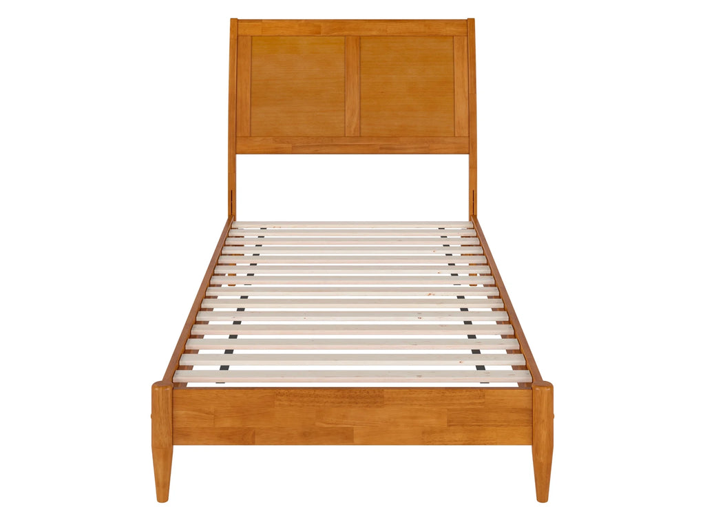 Twin XL Solid Wood Sleigh Platform Bed P255
