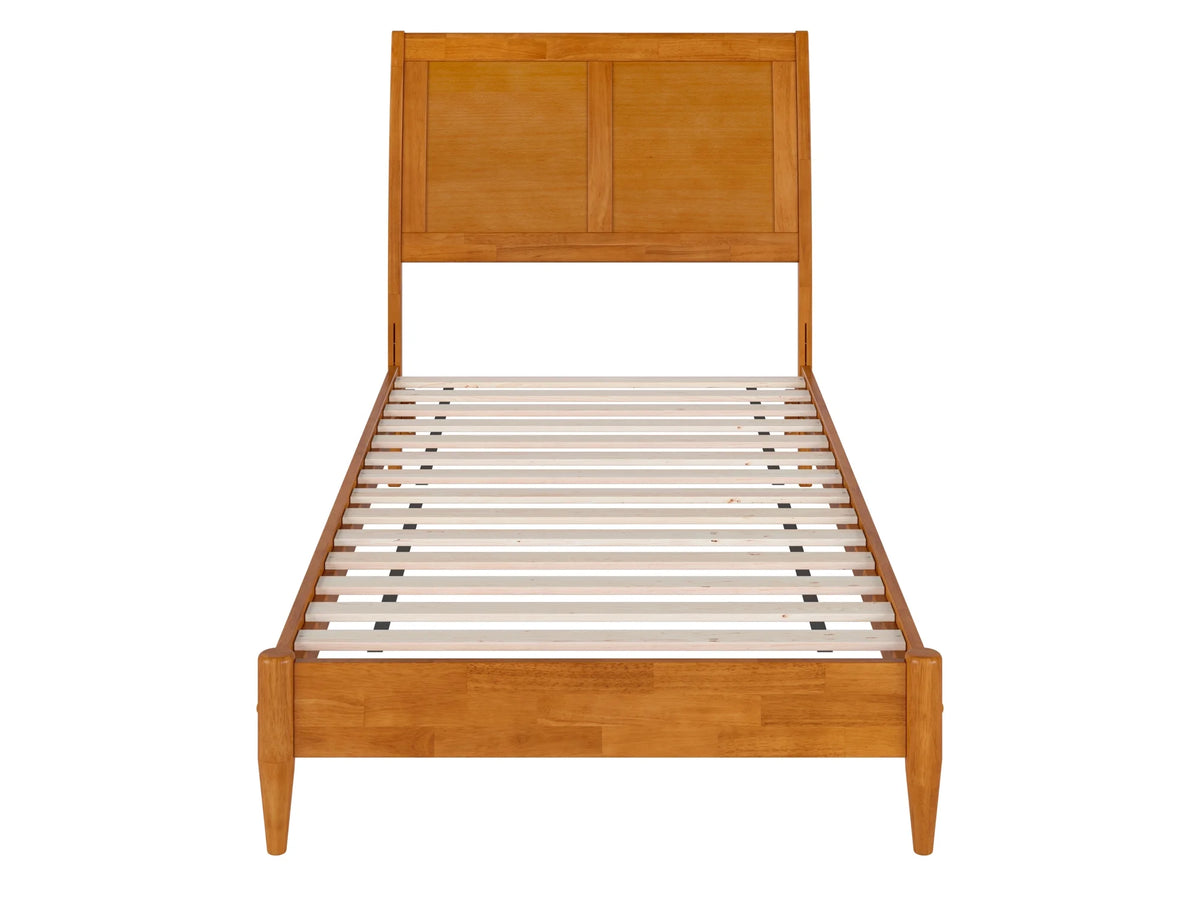 Twin XL Solid Wood Sleigh Platform Bed P255